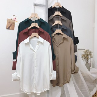 [ FREESHIP ] Áo sơ mi lụa trơn công sở cao cấp Hot 2021 (Full size)🎁