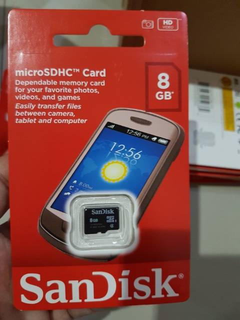 Thẻ Nhớ Micro Sandisk 8gb Class 4 Chính Hãng