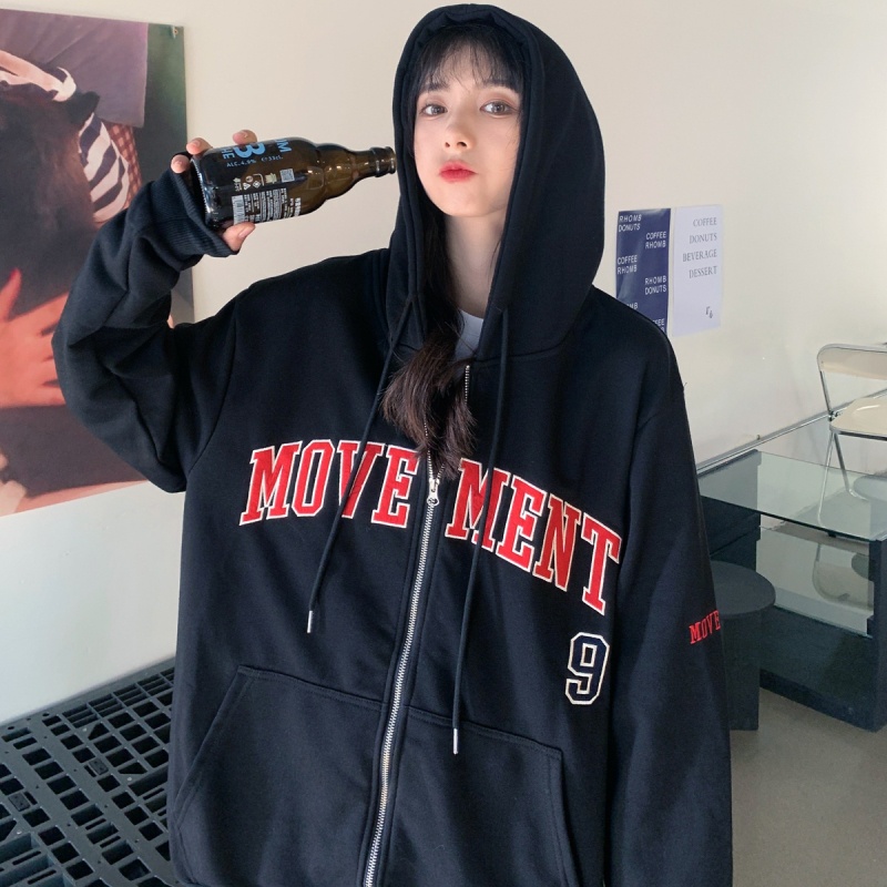 Phụ Nữ Mùa Thu Mới Áo Len Có Mũ Trùm Đầu Sang Trọng Phong Cách Hàn Quốc Áo Khoác Cardigan Xu Hướng Rộng Rãi