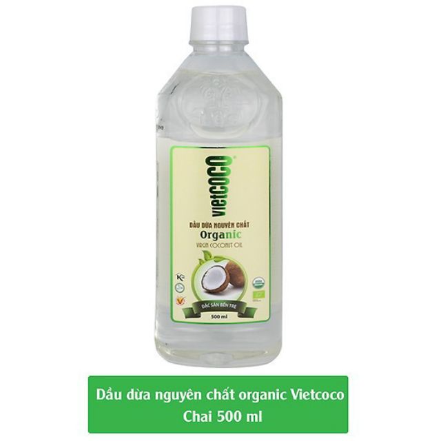 Dầu dừa nguyên chất Organic 500ml Việt coco