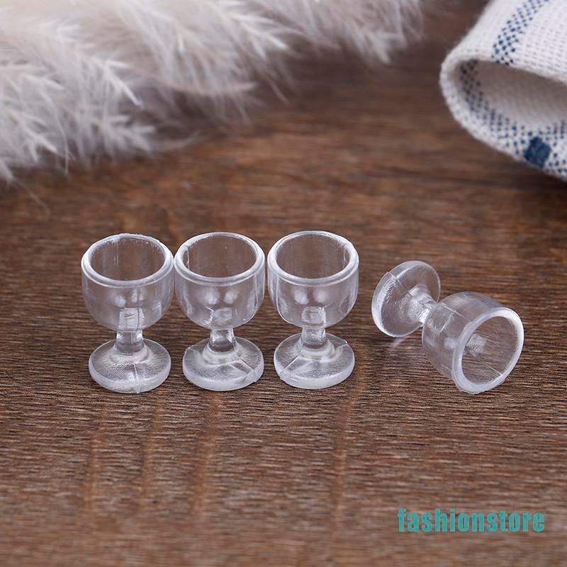 Set 4 Ly Thủy Tinh Uống Rượu Tỉ Lệ 1: 12 Trang Trí Nhà Búp Bê