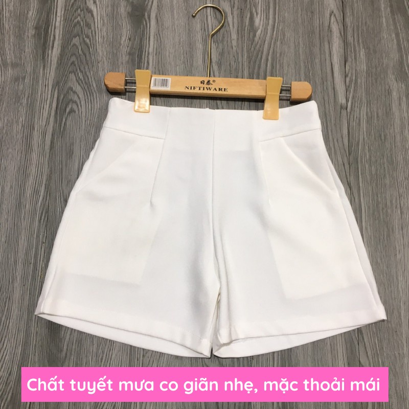 Quần short đùi nữ lưng cao kaki ống rộng mặc nhà thoải mái HN CLOTHING | BigBuy360 - bigbuy360.vn