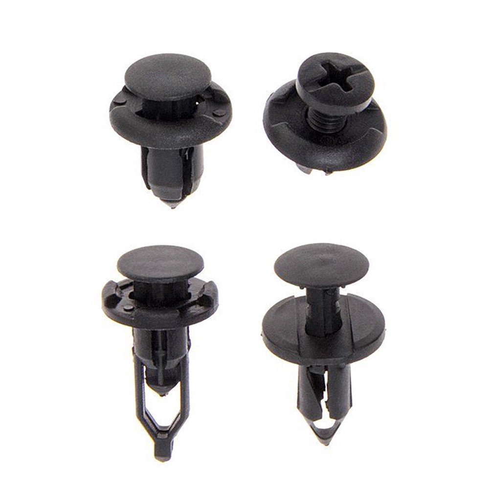 Set 40 đinh tán nhựa  màu đen cho xe hơi ô tô - Chốt vít nở