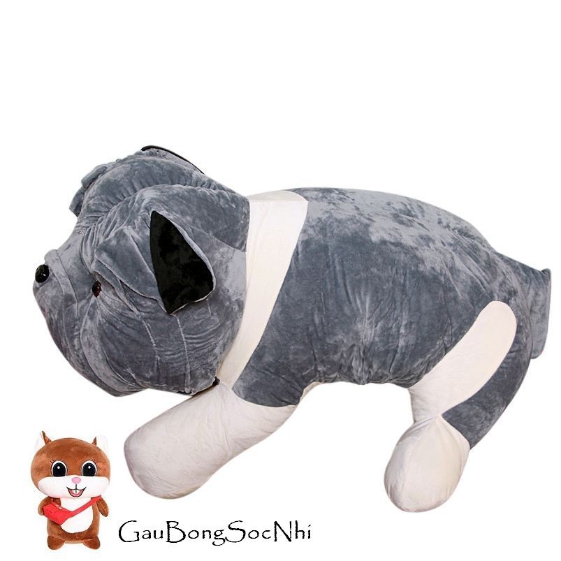 Gấu bông gối ôm chú chó pitbull siêu đẹp (80cm)