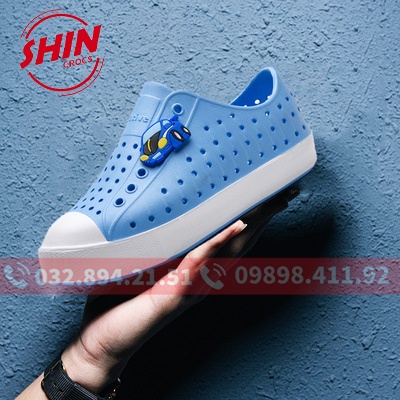 Giày native họa tiết xanh dương NESHINNATIVES01 tặng thêm 2 jibitz
