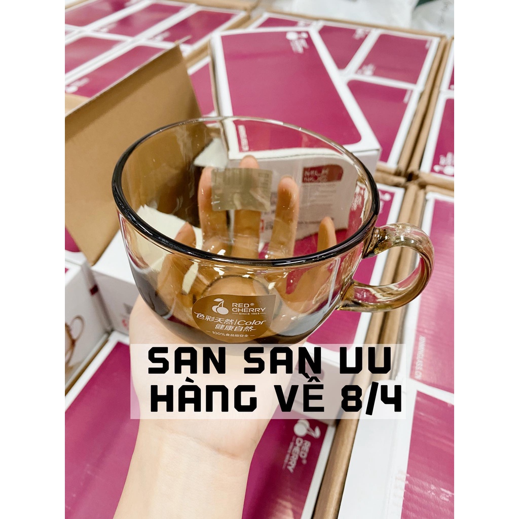 Cốc thủy tinh MÀU HỔ PHÁCH A2 chịu nhiệt cao cấp 480ml. Ly thủy tinh cường lực trong suốt đựng đồ ngũ cốc ăn sáng | BigBuy360 - bigbuy360.vn