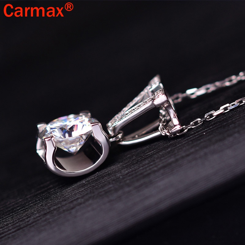 Dây chuyền mặt đính đá Moissanite cổ điển cho nữ