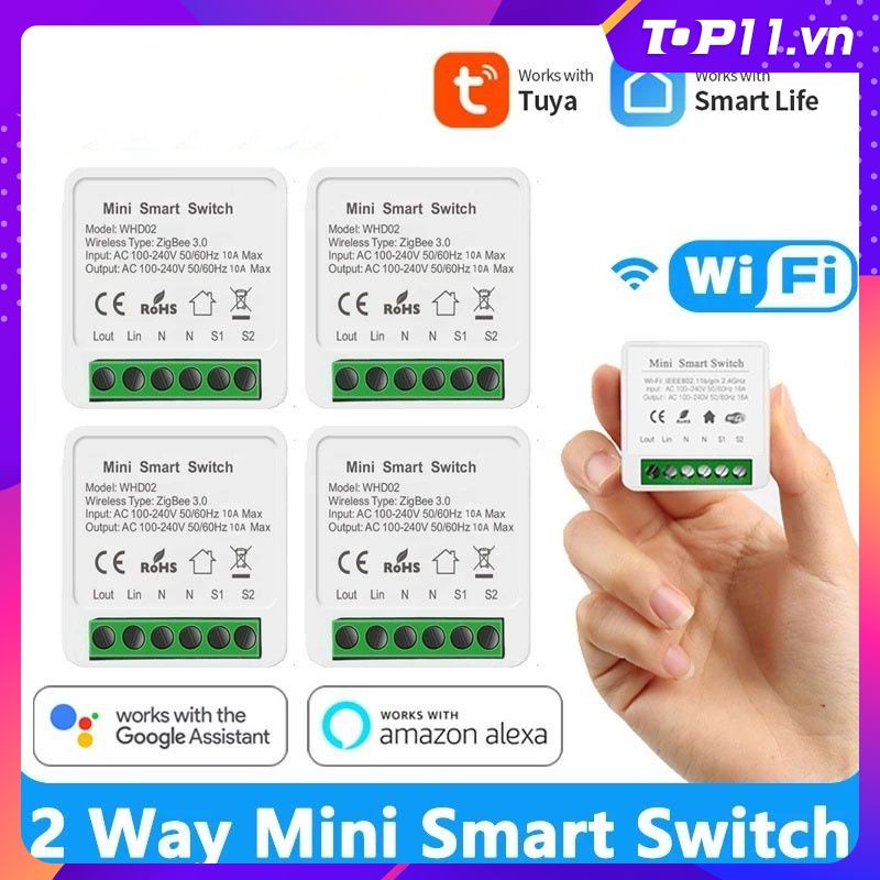 Thông minh Mô-đun Chuyển Đổi Tuya 10A/16A ZigBee Mini Hỗ Trợ 2-Cách Điều Khiển Từ Xa Làm Việc Với Alexa Google Nhà