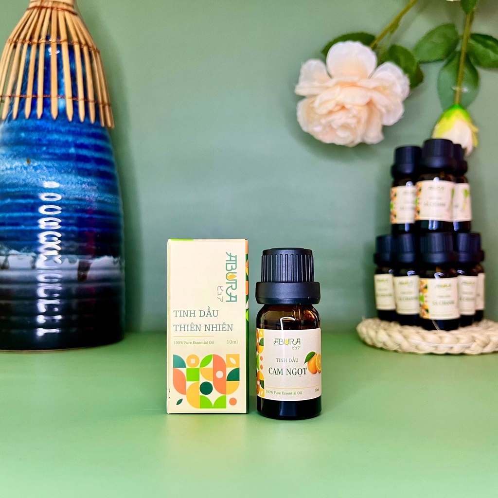 Tinh dầu thiên nhiên Cam Ngọt ABURA 10ml  khuếch tán tinh dầu hương Vỏ Cam nguyên chất thơm phòng xông hương