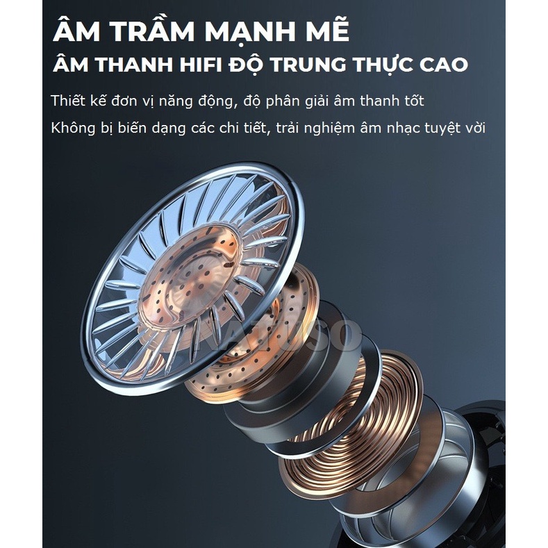 Tai nghe bluetooth không dây bass mạnh M10 TWS v5.1 3500mah nút chạm cảm ứng âm thanh HIFI- LinkeeTech