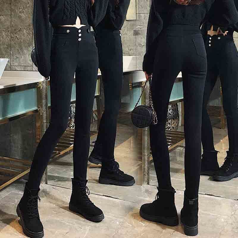 COZOK Quần skinny dáng bút chì lưng cao co giãn