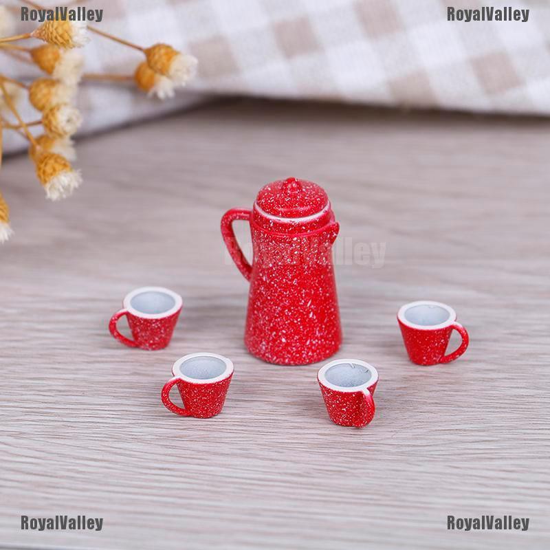 Set 5 Ấm Nước Mini Tỉ Lệ 1: 12 Trang Trí Nhà Búp Bê