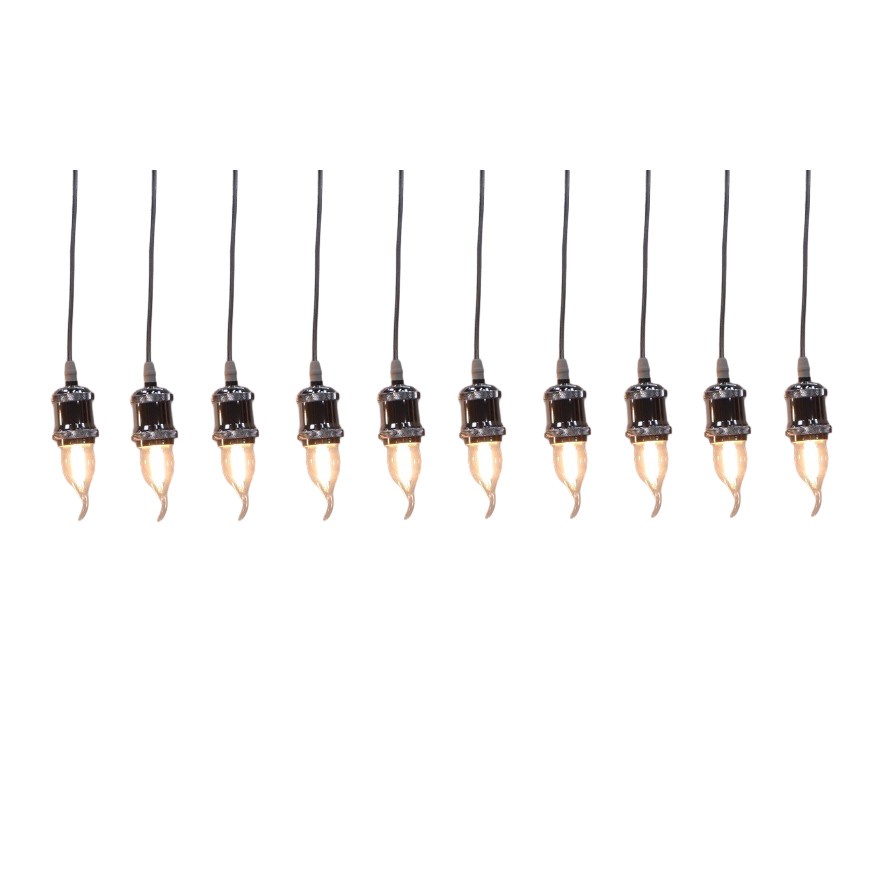 Bộ 10 dây đèn thả cổ điển bóng Led Edison hình nến C35 4W