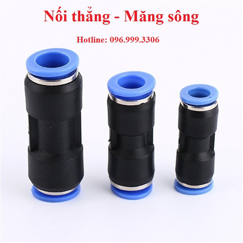 Đầu nối thẳng, măng sông PU khí nén, phun sương, chịu được áp suất cao