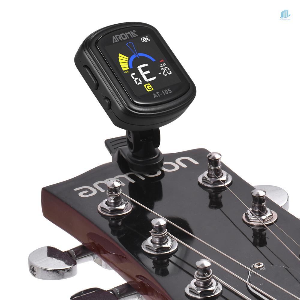 Bộ Điều Chỉnh Màu Có Màn Hình Kẹp s2mwvn AROMA AT-105 Cho Đàn Guitar Bass Ukulele Violin
