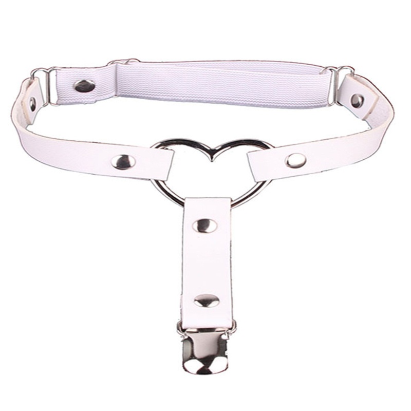 Dây đeo đùi co giãn có thể điều chỉnh có kẹp kim loại phong cách punk gothic gợi cảm