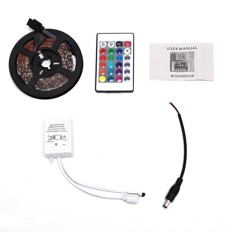 Bộ đèn LED dây RGB SMD Strip dài 5m kèm điều khiển từ xa