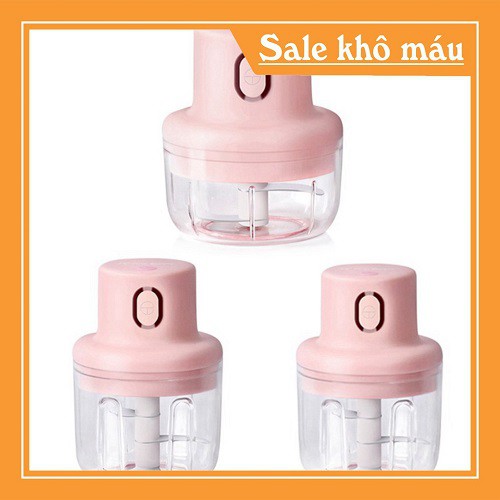 Máy Xay Mini Sạc Điện ✔️𝒄𝒐́ 𝒄𝒐̂̉𝒏𝒈 𝒔𝒂̣𝒄 𝑼𝑺𝑩✔️ Nhỏ Gọn Tiện Ích Dễ Sử Dụng Xay Hành Tỏi Rau Củ Quả Thể Tích 250M