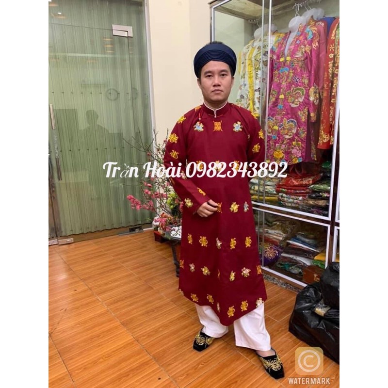 Áo ngũ thân nam- áo dài đi lễ nam vải đũi đẹp - áo tấc nam