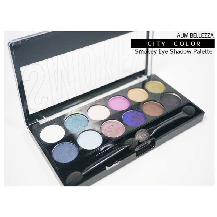 [Mã FMCGMALL - 8% đơn 250K] BẢNG PHẤN MẮT CITY COLOR THE SMOKEY 12 Ô 10GR