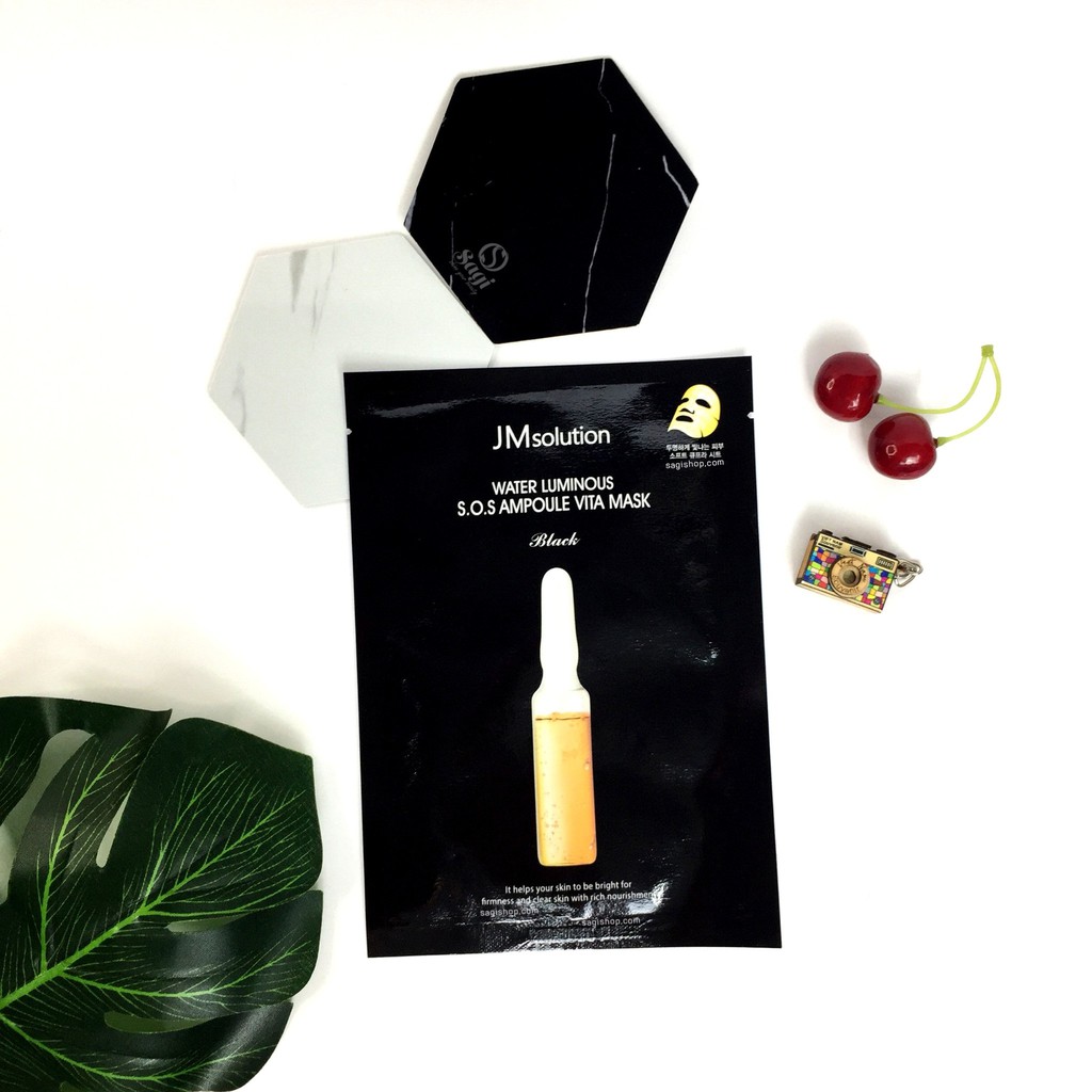 Mặt Nạ Cải Thiện Thâm Sạm Dưỡng Trắng Da Jm solution Water Luminous S.O.S Ampoule Vita Mask 30ml