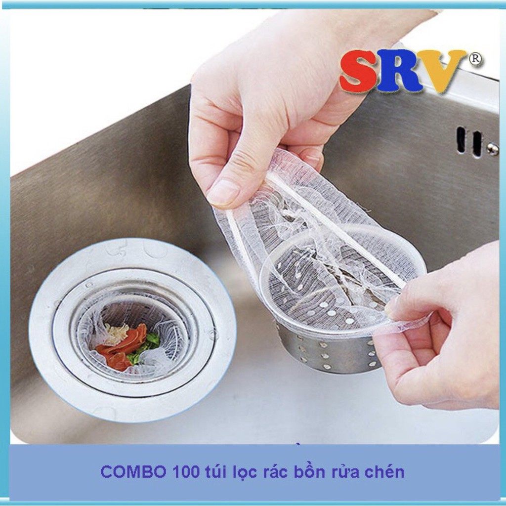 ( Rẻ Vô Địch ) Combo 100 Túi lưới Lọc Rác Bồn Cầu Có Chun Siêu Tiện Dụng