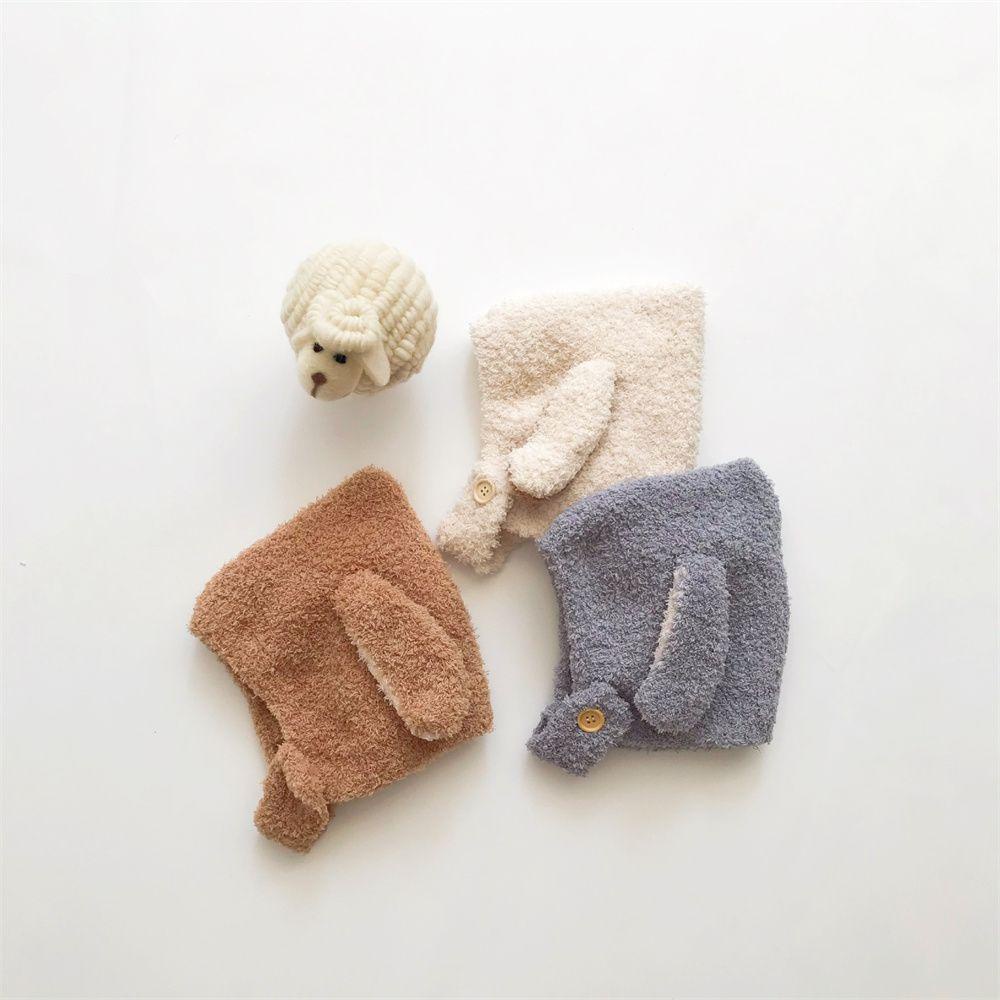 Mũ Trùm Đầu Giữ Ấm Mềm Mại Bảo Vệ Tai Cho Bé