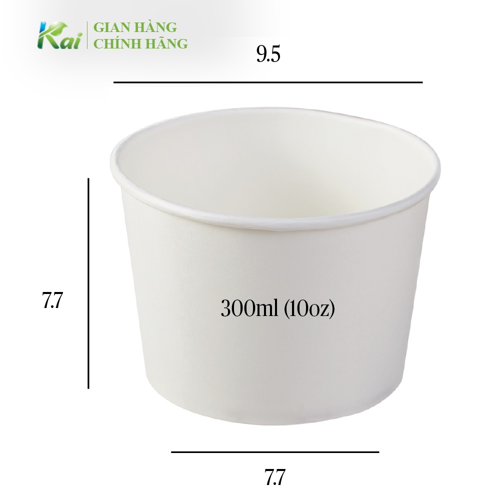 50 LY GIẤY đựng KEM chuyên dụng kèm NẮP GIẤY, LOẠI 2 PE cao cấp, màu trắng trơn, NHIỀU SIZE, GIÁ SỈ
