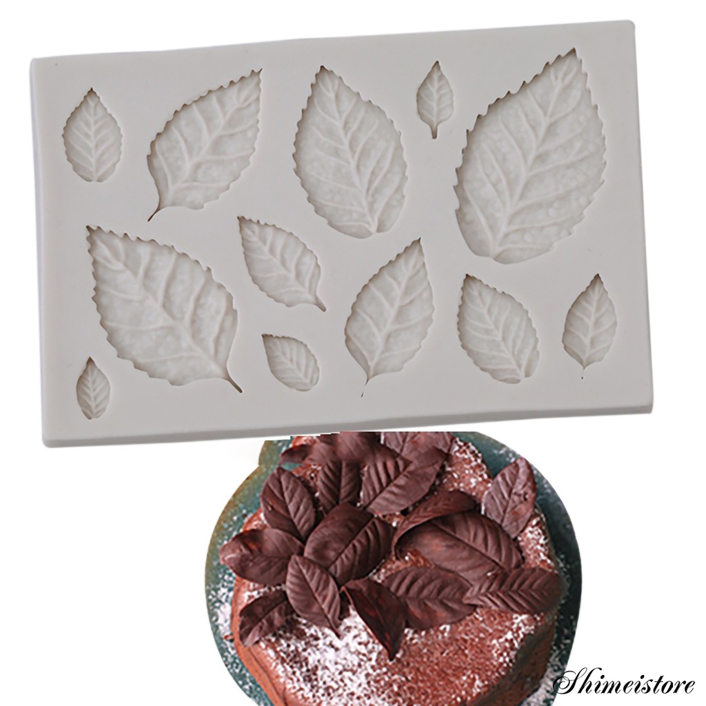 Khuôn Silicone Làm Bánh Hình Chiếc Lá Chịu Nhiệt Tốt Tiện Dụng