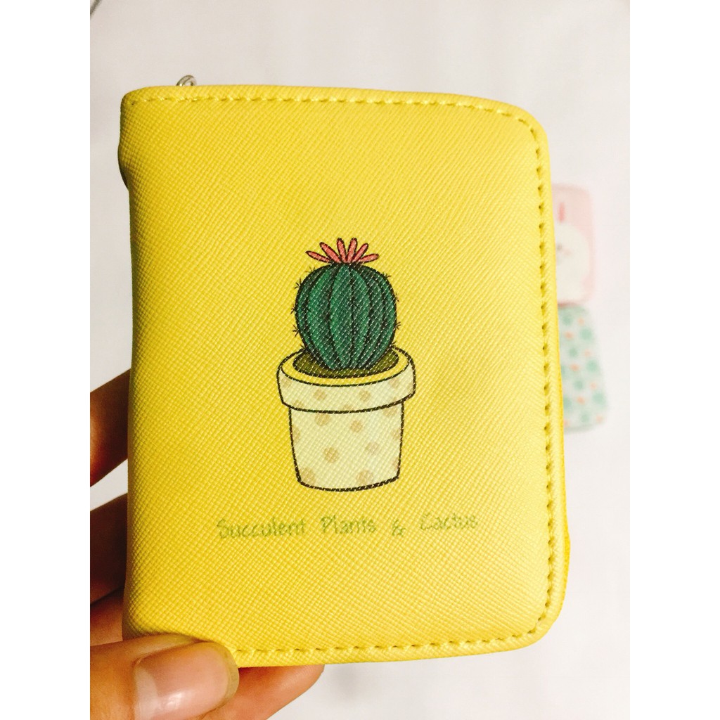 Bóp ví ngắn nữ cầm tay họa tiết hoạt hình hoa quả da xước xinh xắn | BigBuy360 - bigbuy360.vn