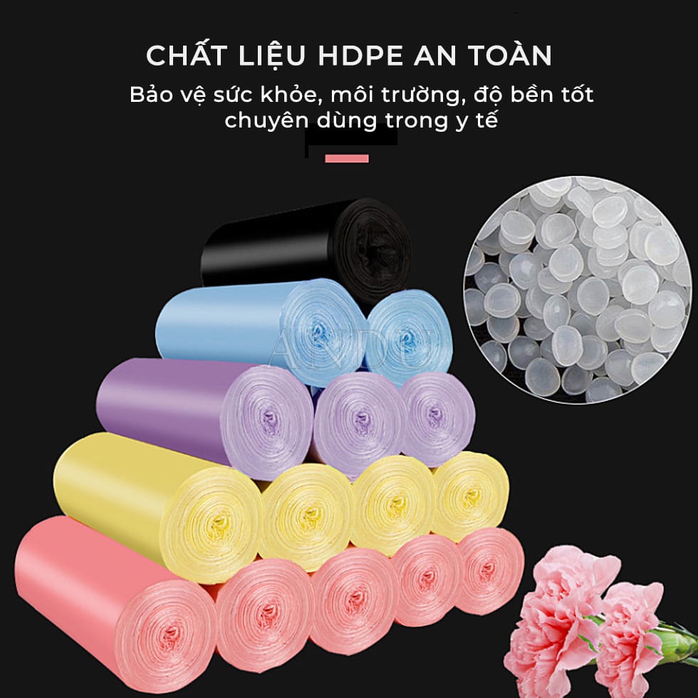 Túi đựng rác hộp 10 quận 300 túi tiện lợi dai siêu chắc chắn