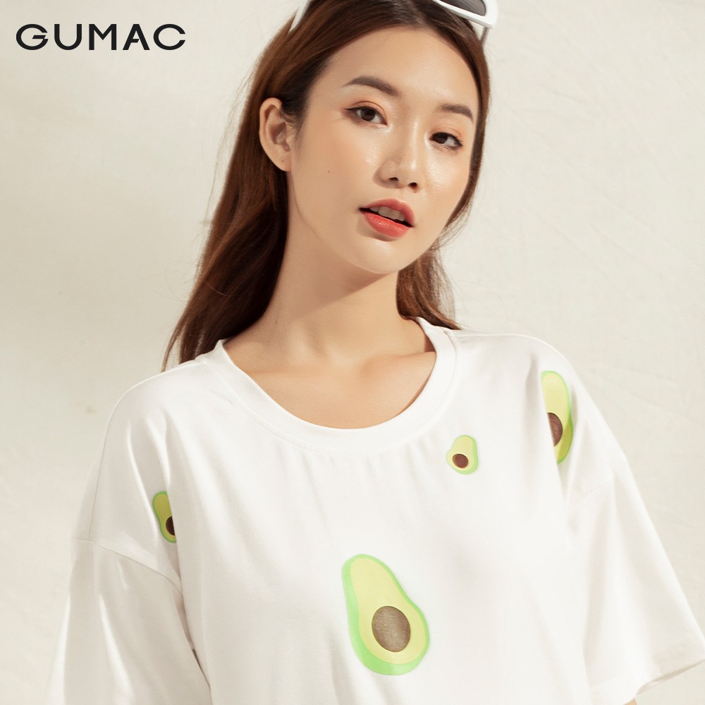 [Mã WABRGU giảm 50k đơn từ 0đ] Áo thun nữ in trái bơ GUMAC đủ màu, đủ size thiết kế basic năng động, trẻ trung ATA1116 | BigBuy360 - bigbuy360.vn