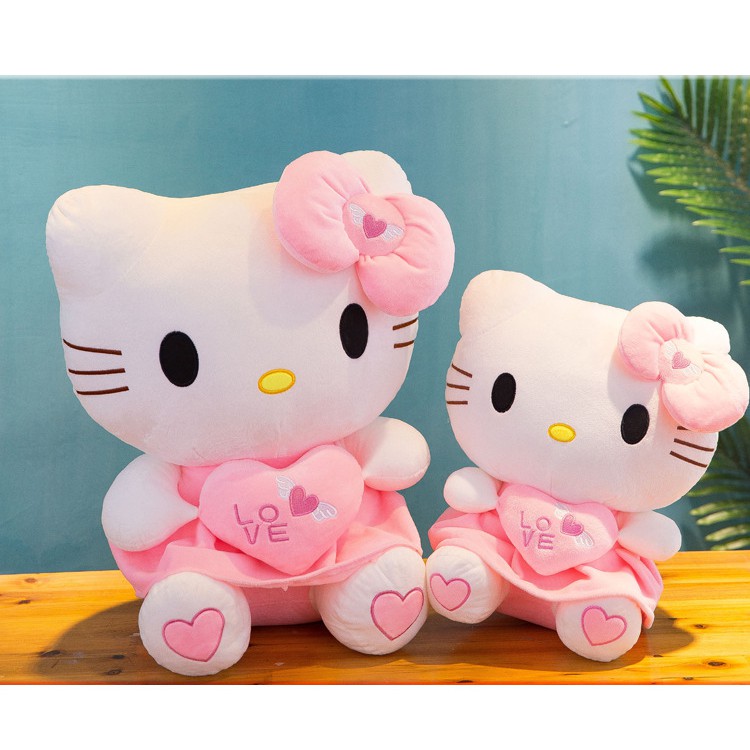 đồ chơi nhồi bông Hình Mèo Hello Kitty Dễ Thương 30-55cm