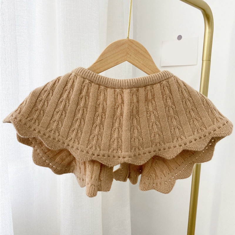 Khăn Choàng Cổ Đan Móc Màu Sắc Trơn Thắt Nơ Họa Tiết Kẻ Sọc Thời Trang Mùa Đông Cho Nữ