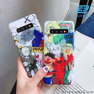 Shockproof silicone bumper mobile phone case tide brand KAWS doll Samsung S10 mobile phone case S10+shell pattern S8/S9 soft shell Note8/9 men and women S8