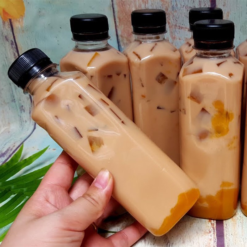 (Gía sỉ) Chai nhựa vuông 330ml - Chai đựng trà sữa, trà thái
