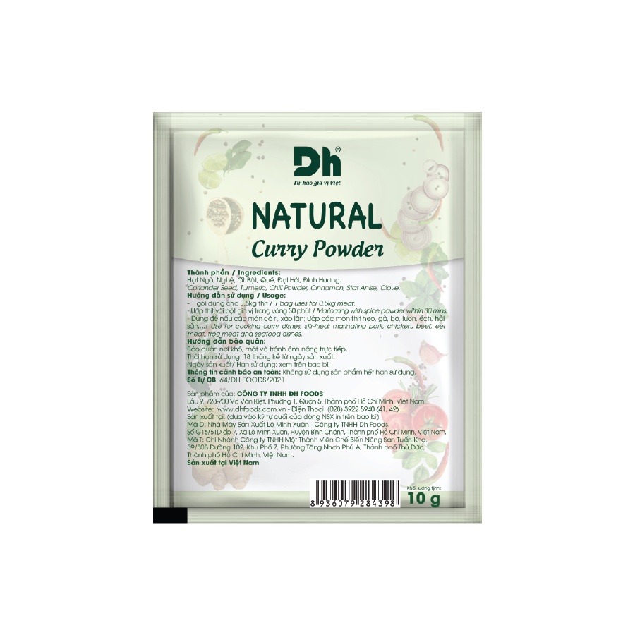 NATURAL GIA VỊ NẤU CÀ RI 10g