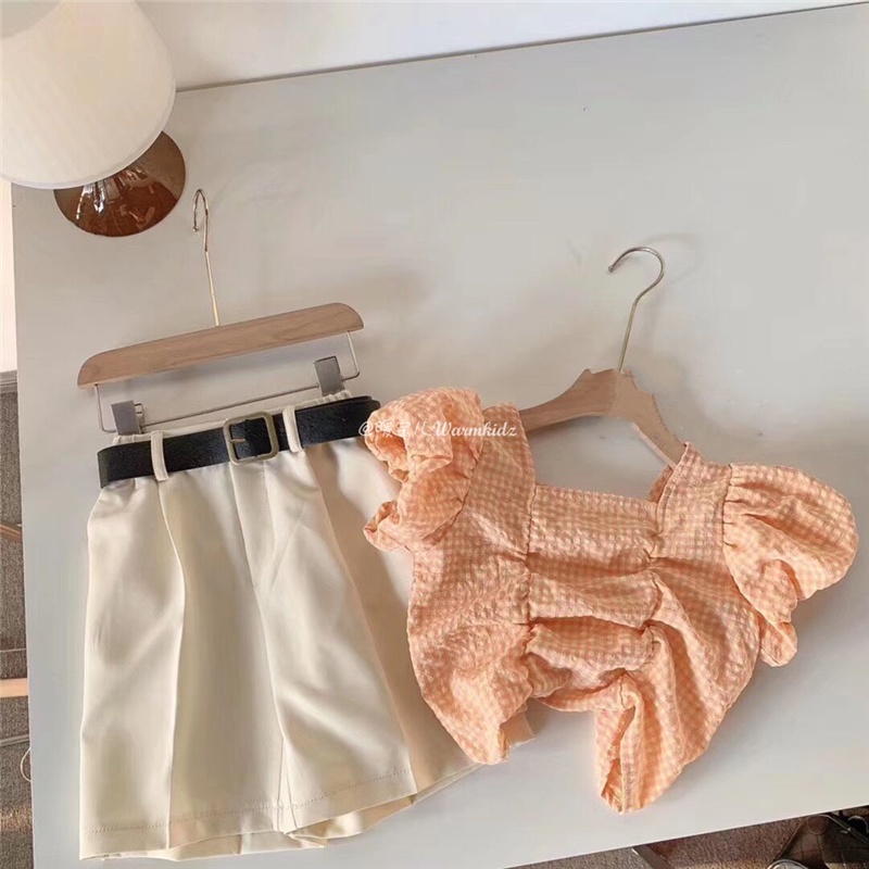 Hàng Mới Về Bộ Áo Tay Phồng + Quần Ống Rộng Thời Trang Hàn Quốc 2021 Cho Bé Gái 8