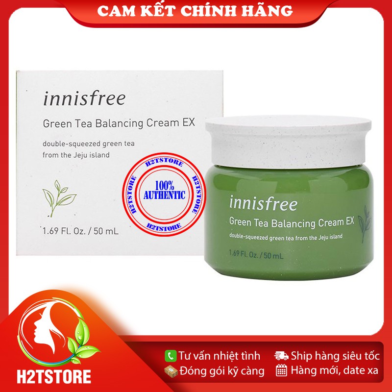 [Hàn Quốc + Authentic] Kem Dưỡng Da Trà Xanh Innisfree Green Tea Balancing Cream EX 50ml