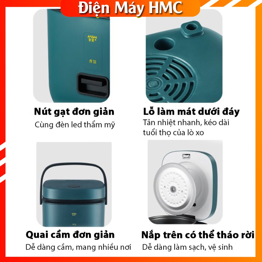 Nồi Cơm Điện Mini Đa Năng [Siêu Ưu Đãi] Nồi Cơm Điện Mini Đa Năng JIASHI 1,2L (Nấu Cháo, Hầm, Chưng, Hấp, Luộc)