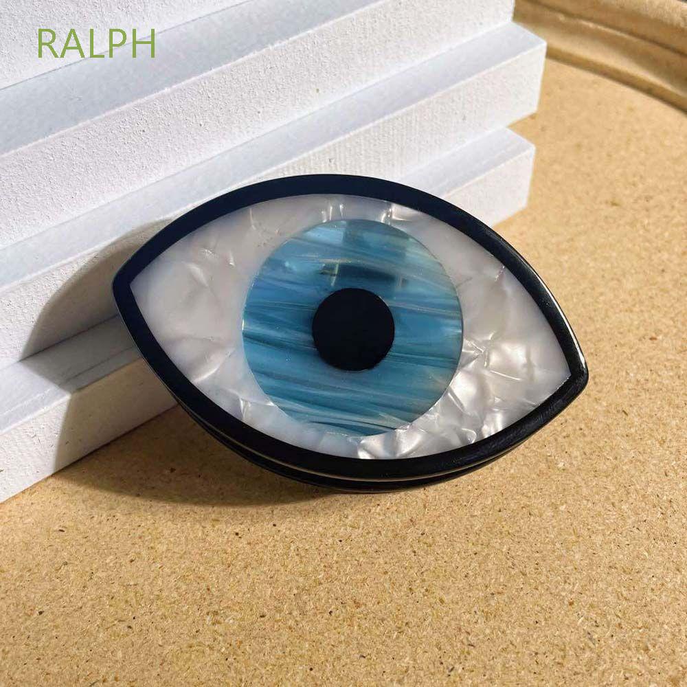 Kẹp Tóc Acrylic Hình Bầu Dục / Mắt Cá Mập Màu Xanh Dương Vui Nhộn Cho Nữ