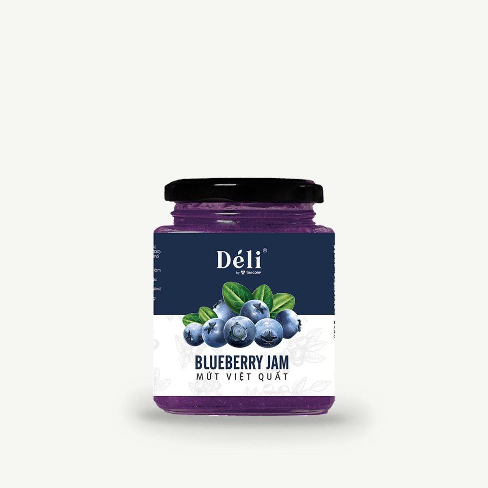 Mứt Việt quất cao cấp Déli [GIÁ TỐT] VỊ NGON THIÊN NHIÊN (850gr)  Nguyên liệu pha chế trà sữa, trà trái cây