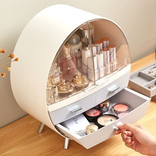 Tủ đựng mỹ phẩm đa năng thiết kế tròn hiện đại tối giản
