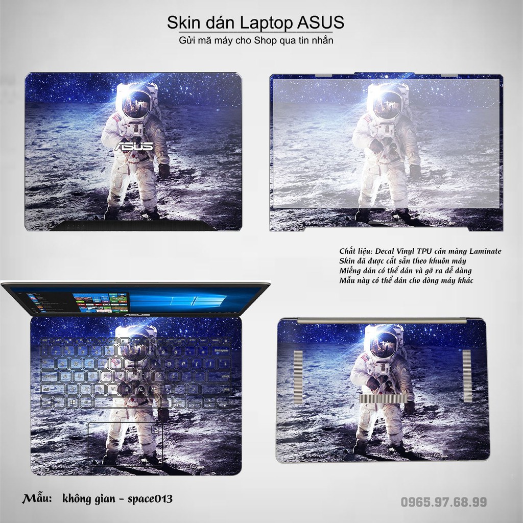 Skin dán Laptop Asus in hình không gian nhiều mẫu 3 (inbox mã máy cho Shop)