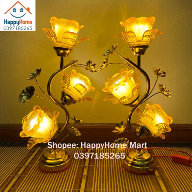 ĐÈN THỜ HOA Ly 50cm -