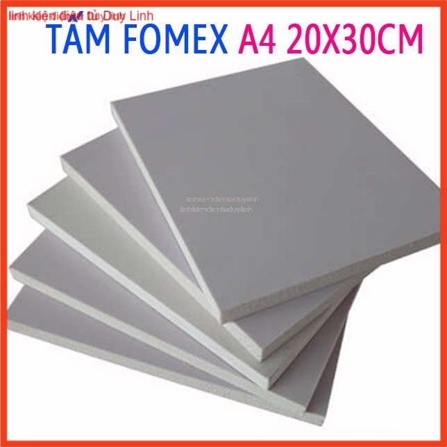 Tấm Fomex A4 5mm kích thước 20x30cm