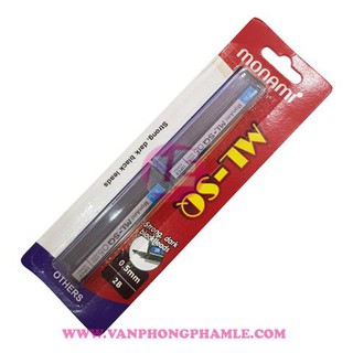 Ruột bút chì bấm Moami 0.5mm - 0.7mm (Vỹ 2 hộp)