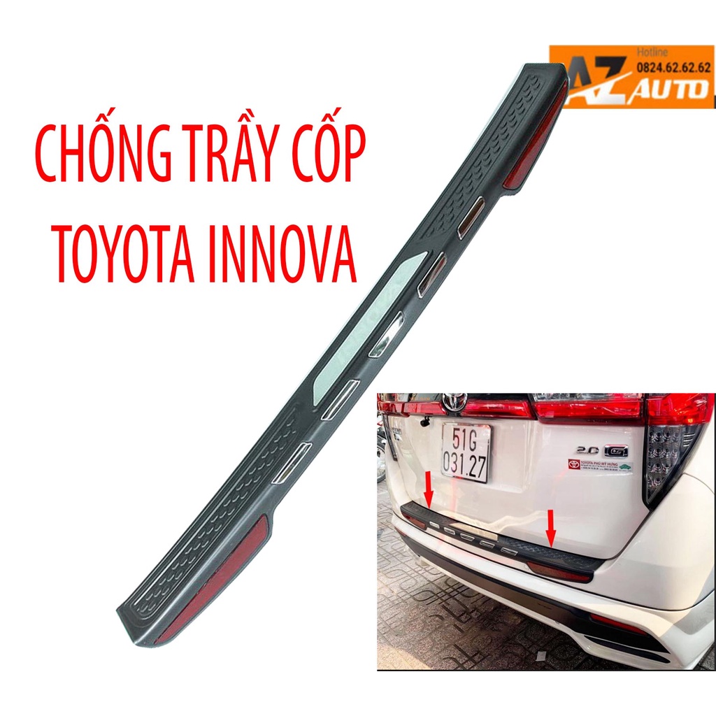 Ốp Chống Trầy Cốp Ngoài Xe Toyota Innova 2017-2022 loại nhựa cao cấp