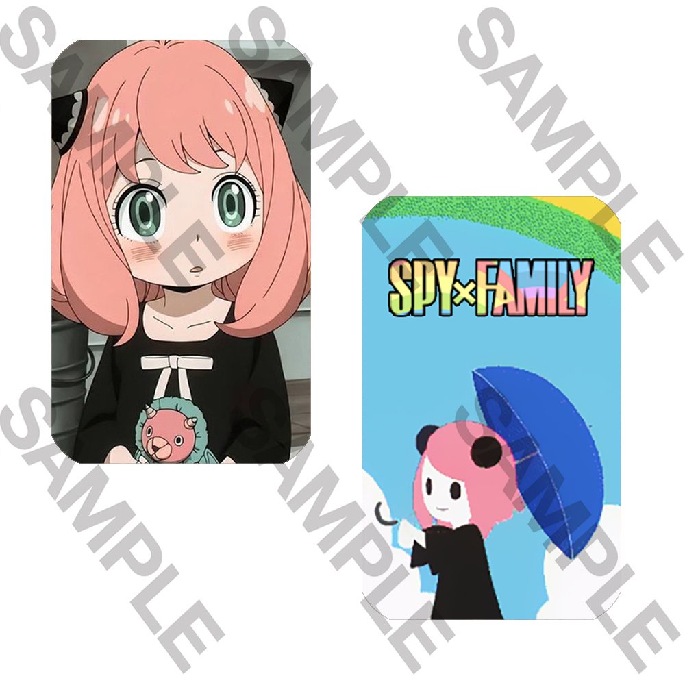 Ảnh card bo góc in hình Spy x Family Gia đình điệp viên Anya Forger thẻ bo viền 5*8cm anime chibi