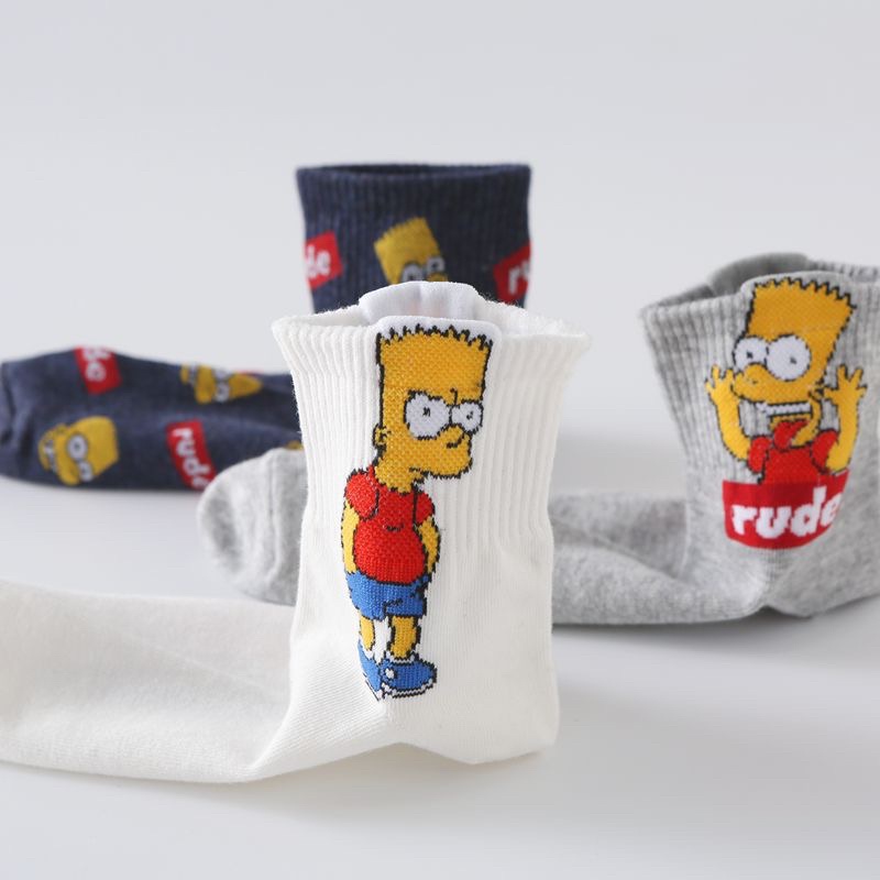 Tất cổ cao nam nữ vớ simpson cổ cao giữ ấm chân thời trang hàn quốc đẹp giá rẻ MRSOCKS VC037